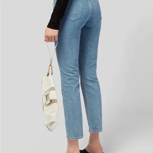 Jimmy Choo Cream and Gold Fold-Over Wristlet Clutch - Picture 3 of 11